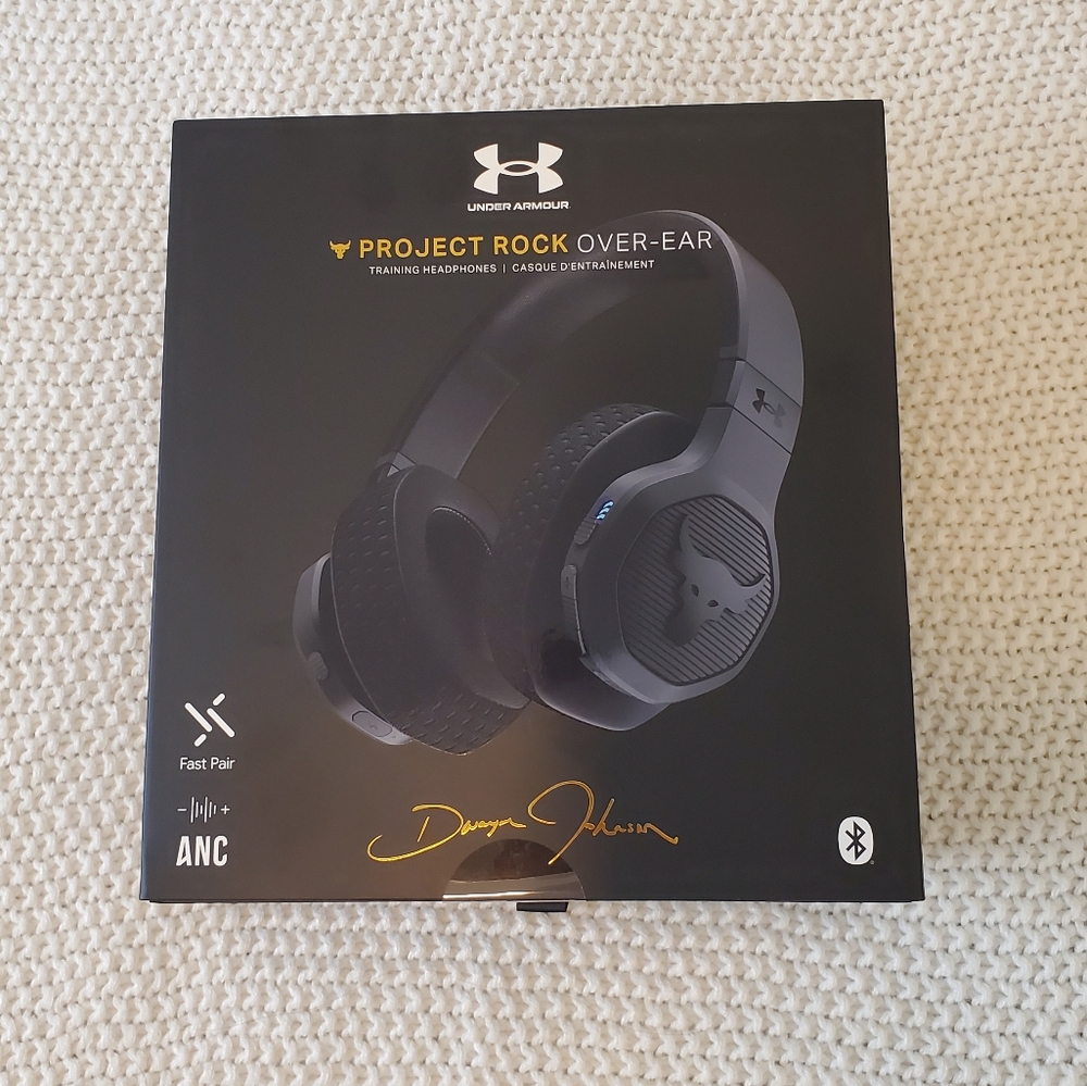 New Unopened UA Project Rock Over-Ear Training Headphones